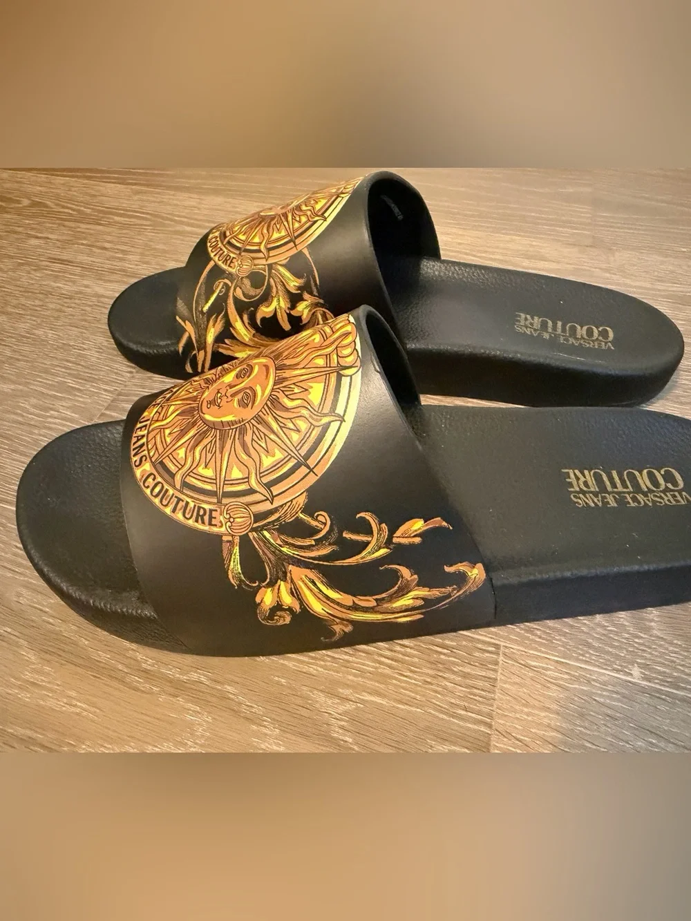 Versace Jeans Couture Men's Gummy Sun Baroque Slide Sandals